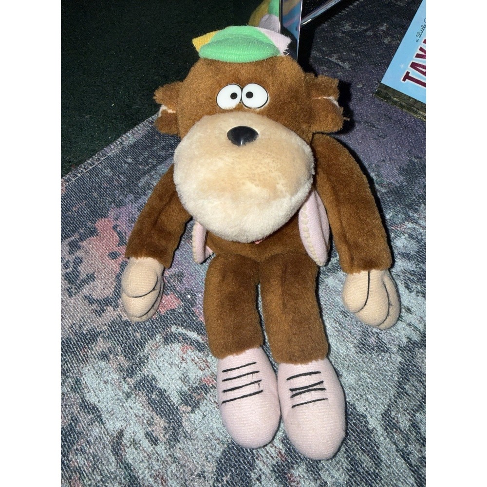 Vintage‎ Stuffed Monkey Wearing Hat And Best